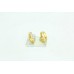 Fashion Hoop Huggies Bali Round shape Earrings Yellow Gold Plated Zircon Stones